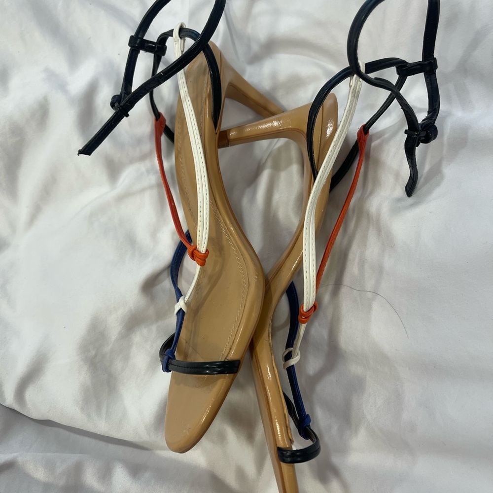 Zara Elegant Multicolor Strappy Sandal heels! Rare!! - Picture 8 of 16